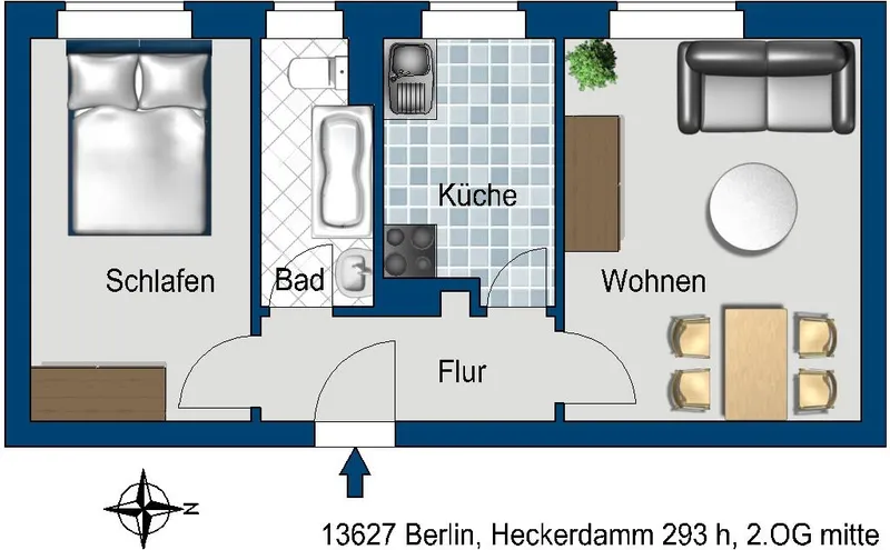 Jetzt zugreifen: günstige 2-Zimmer-Wohnung — photo 1